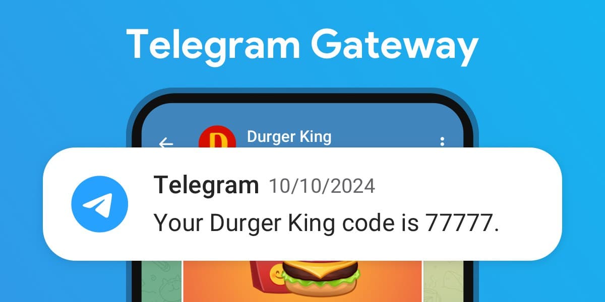Telegram Gateway (бесплатные OTP)